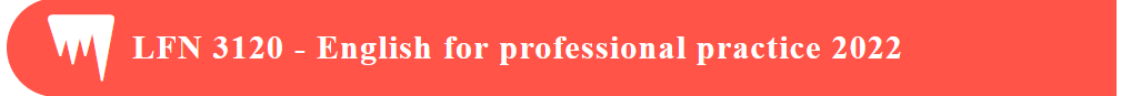 LFN 3120 - English for professional practice 2022